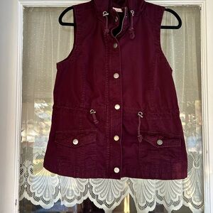 Maurices Burgundy Vest